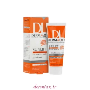 کرم ضد آفتاب SPF50 درمالیفت مناسب پوست چرب شماره 2 بژ طبیعی